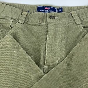 Vineyard Vines Boys green corduroy pants- size 14